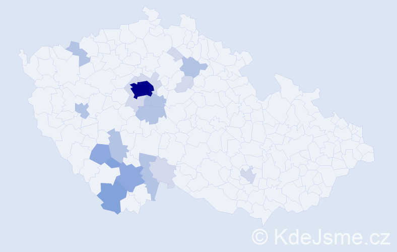 Příjmení: 'Činátlová', počet výskytů 52 v celé ČR