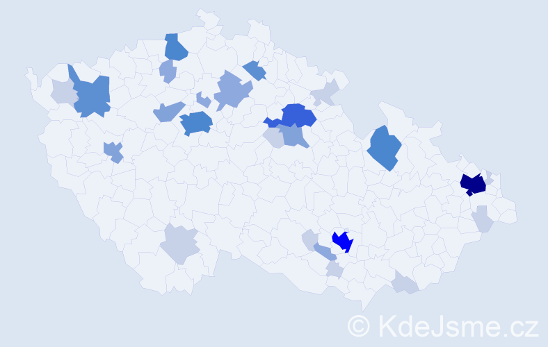 Příjmení: 'Szalay', počet výskytů 82 v celé ČR