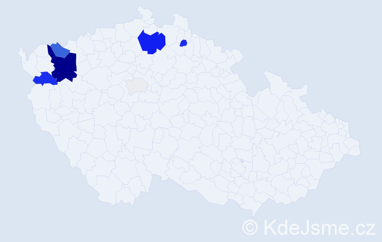 Příjmení: 'Kumpoltová', počet výskytů 21 v celé ČR