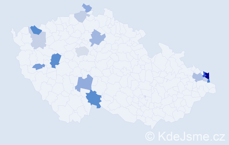 Příjmení: 'Egri', počet výskytů 42 v celé ČR