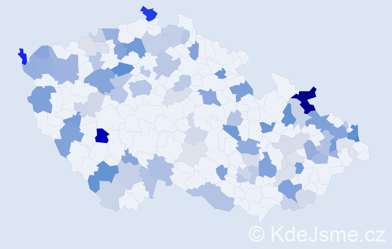 Příjmení: 'Sabová', počet výskytů 248 v celé ČR