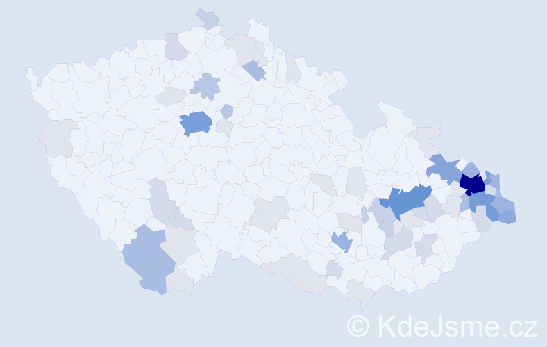 Příjmení: 'Lach', počet výskytů 197 v celé ČR