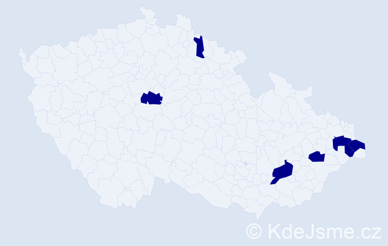 Příjmení: 'Szczepanski', počet výskytů 6 v celé ČR