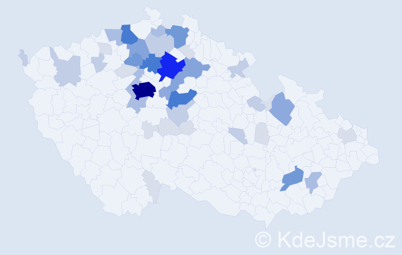 Příjmení: 'Balšánková', počet výskytů 154 v celé ČR