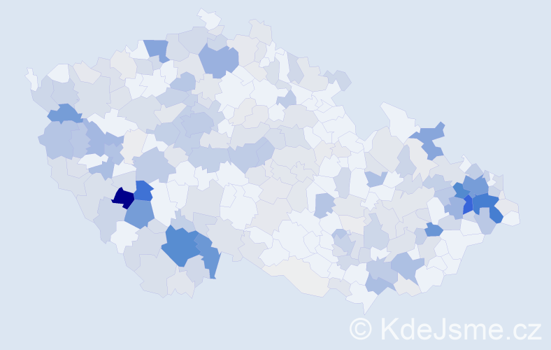 Příjmení: 'Klečková', počet výskytů 1067 v celé ČR