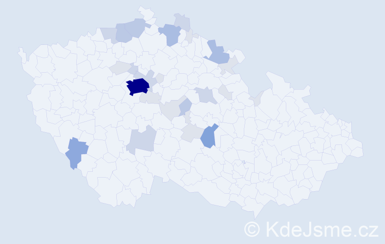 Příjmení: 'Kremlíková', počet výskytů 78 v celé ČR