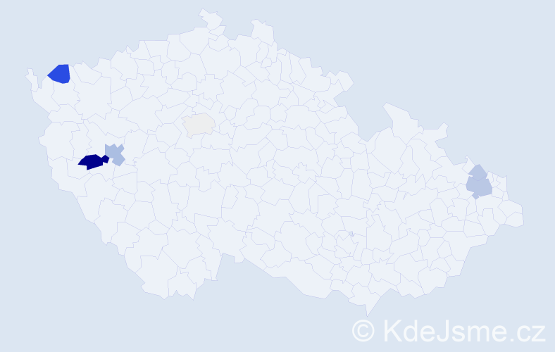 Příjmení: 'Procáková', počet výskytů 18 v celé ČR