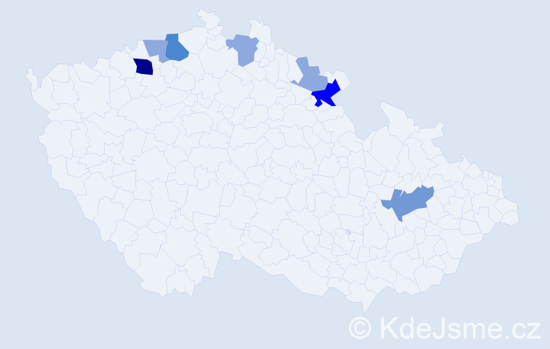 Příjmení: 'Štelzig', počet výskytů 18 v celé ČR