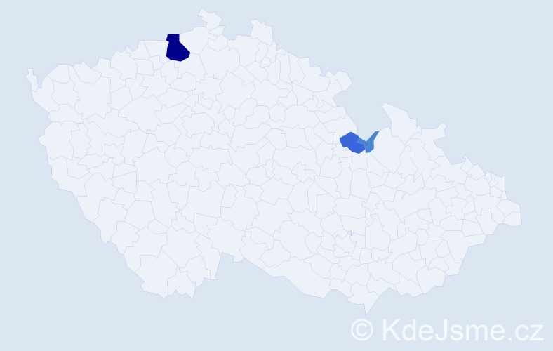 Příjmení: 'Kainek', počet výskytů 14 v celé ČR