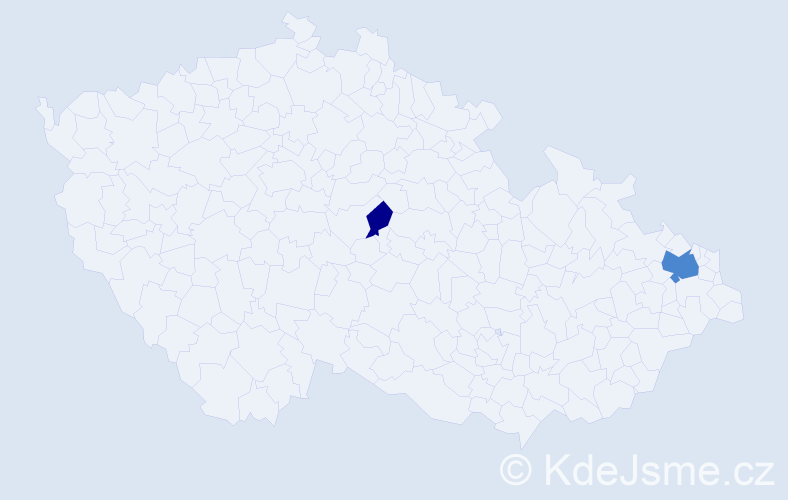 Příjmení: 'Perduľáková', počet výskytů 4 v celé ČR