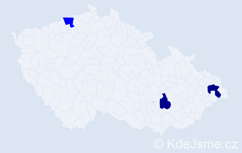 Příjmení: 'Bruzdová', počet výskytů 8 v celé ČR