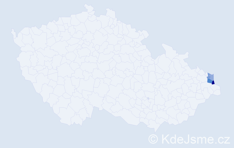 Příjmení: 'Gąsiorek', počet výskytů 7 v celé ČR