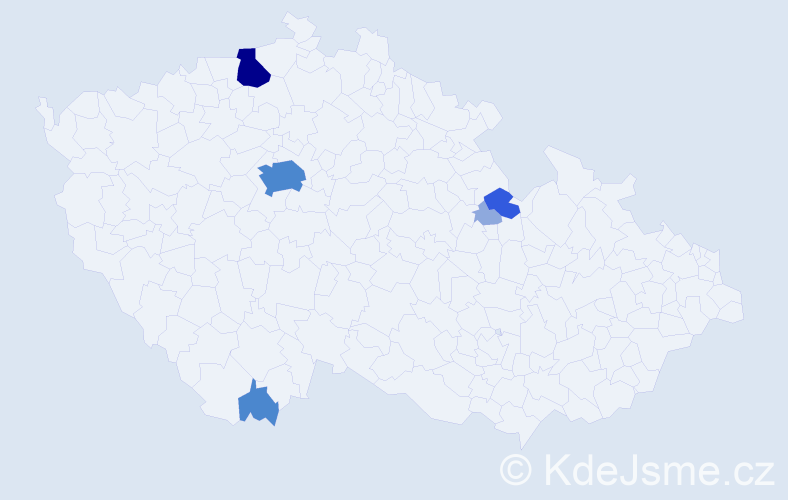 Příjmení: 'Wejmelka', počet výskytů 13 v celé ČR