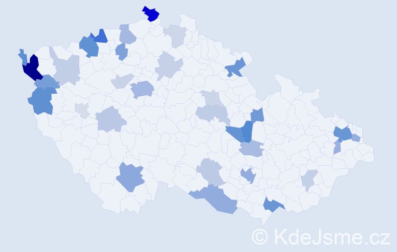Příjmení: 'Dao', počet výskytů 84 v celé ČR