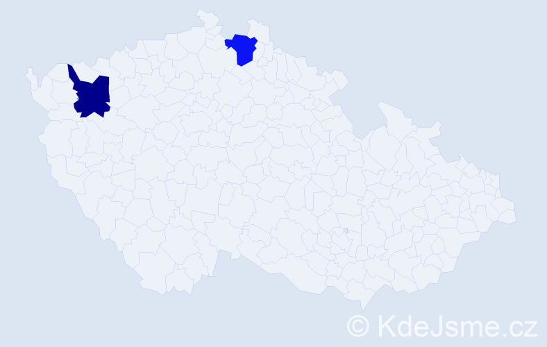 Příjmení: 'Bitljan', počet výskytů 4 v celé ČR