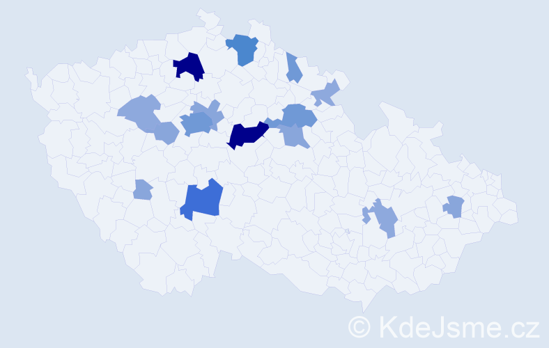 Příjmení: 'Folberger', počet výskytů 49 v celé ČR