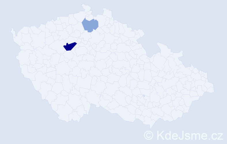 Příjmení: 'Chiňarová', počet výskytů 7 v celé ČR