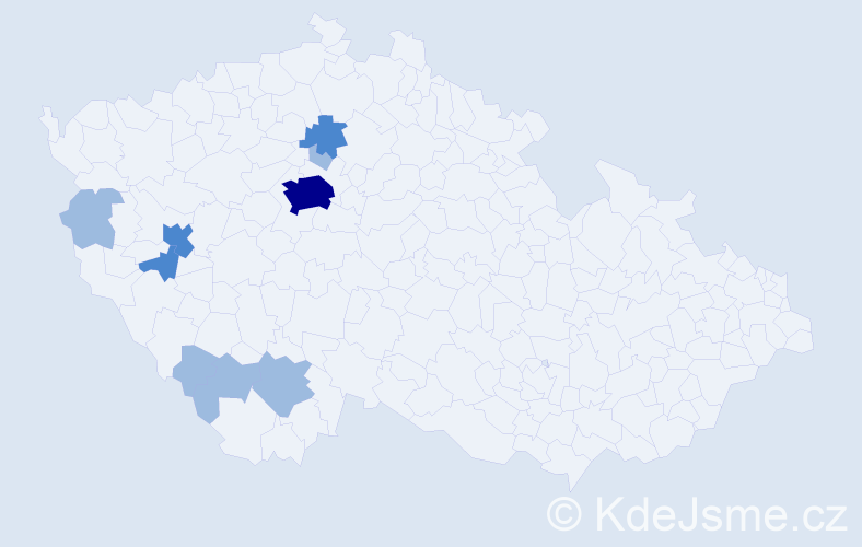 Příjmení: 'Šisl', počet výskytů 15 v celé ČR