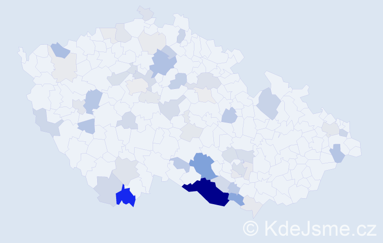 Příjmení: 'Auer', počet výskytů 173 v celé ČR