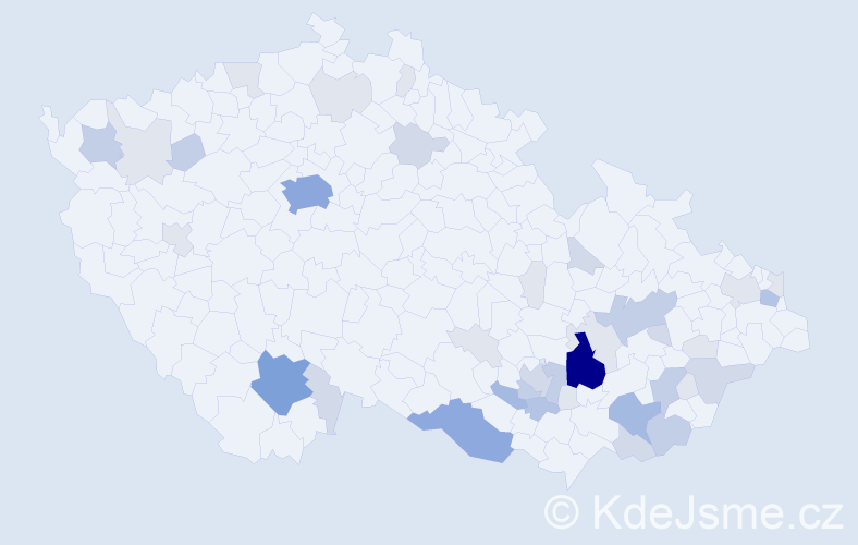 Příjmení: 'Holzerová', počet výskytů 118 v celé ČR