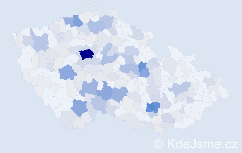 Příjmení: 'Severa', počet výskytů 817 v celé ČR