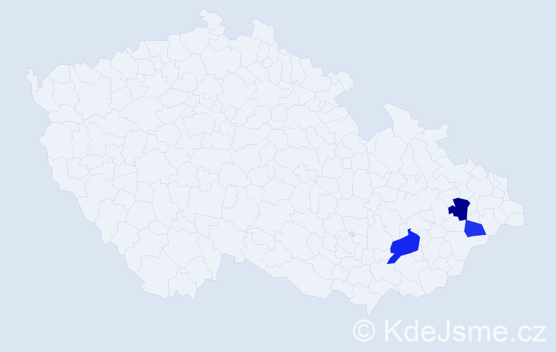Příjmení: 'Laskafeld', počet výskytů 5 v celé ČR