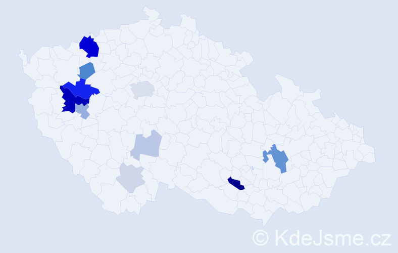 Příjmení: 'Korsová', počet výskytů 33 v celé ČR