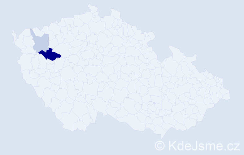 Příjmení: 'Kauzner', počet výskytů 4 v celé ČR