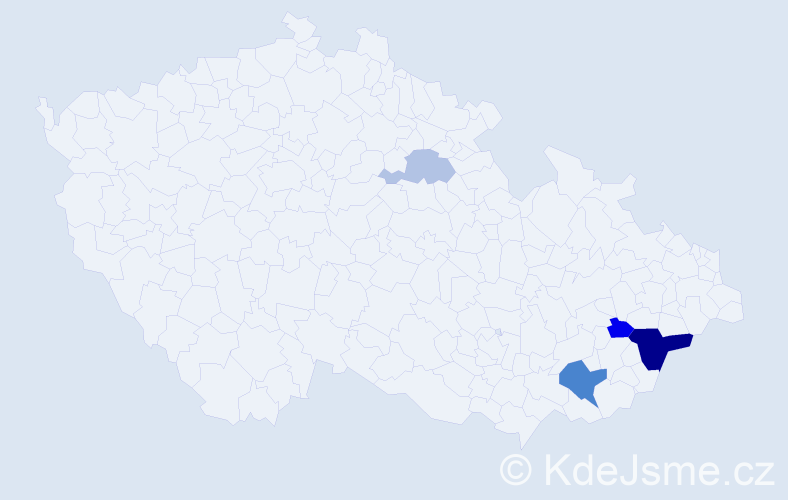 Příjmení: 'Gryger', počet výskytů 10 v celé ČR