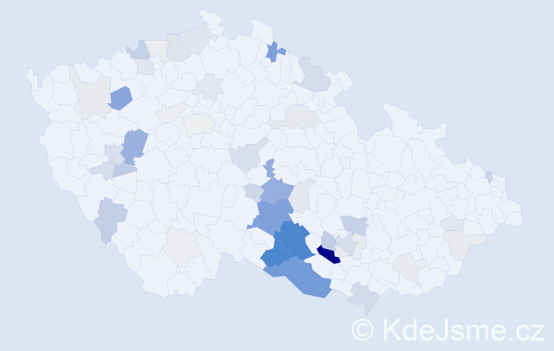 Příjmení: 'Krutišová', počet výskytů 182 v celé ČR