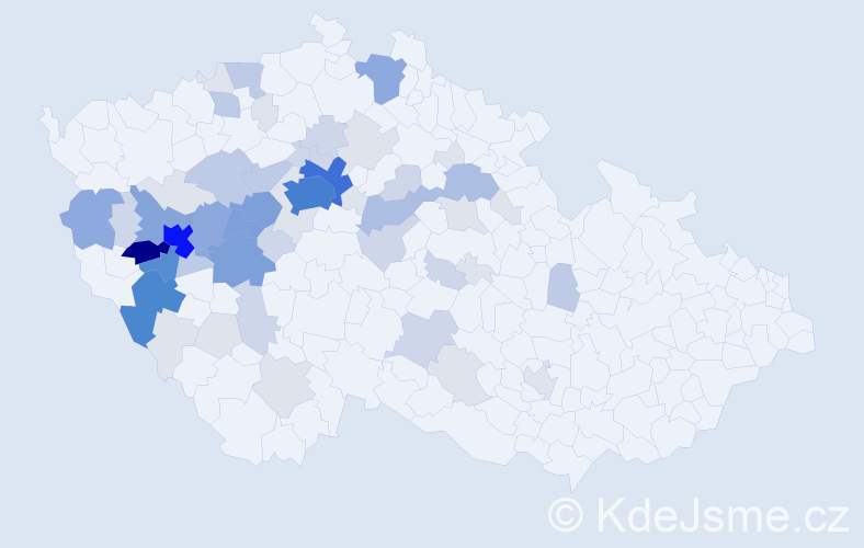 Příjmení: 'Langmajer', počet výskytů 217 v celé ČR