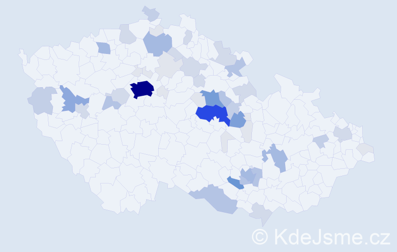 Příjmení: 'Binko', počet výskytů 175 v celé ČR