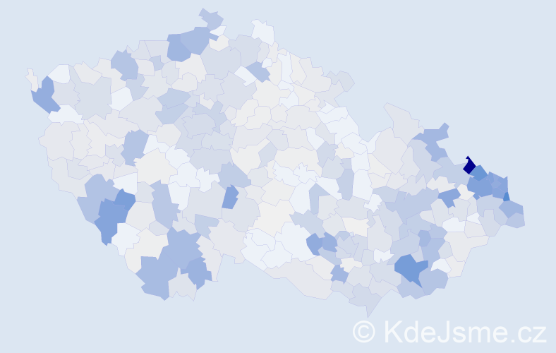 Příjmení: 'Dudová', počet výskytů 2355 v celé ČR