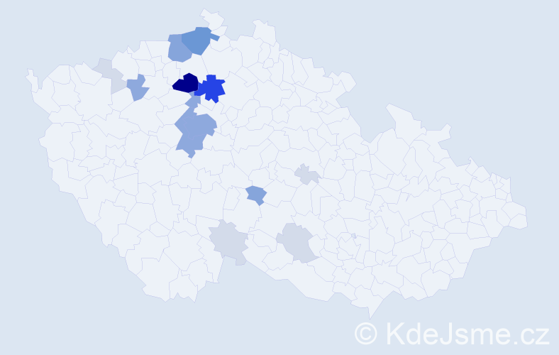 Příjmení: 'Dyrynk', počet výskytů 58 v celé ČR