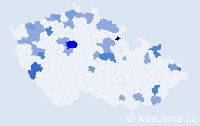 Příjmení: 'Kolárik', počet výskytů 67 v celé ČR