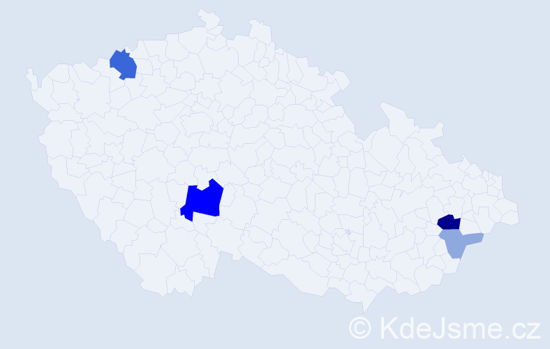 Příjmení: 'Baričiak', počet výskytů 17 v celé ČR