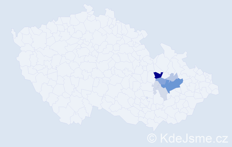 Příjmení: 'Ellner', počet výskytů 31 v celé ČR