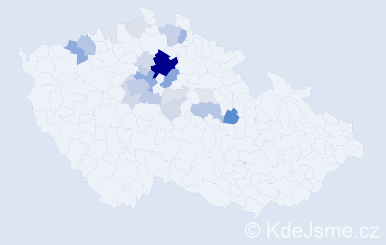 Příjmení: 'Rejmon', počet výskytů 90 v celé ČR