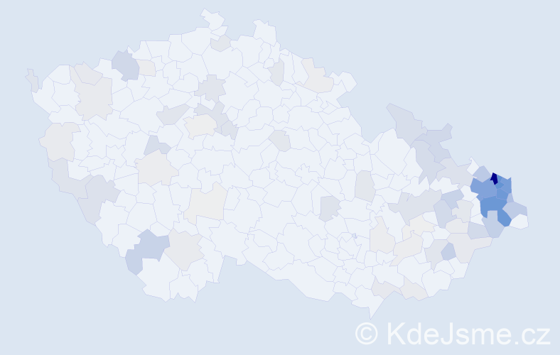 Příjmení: 'Škutová', počet výskytů 372 v celé ČR