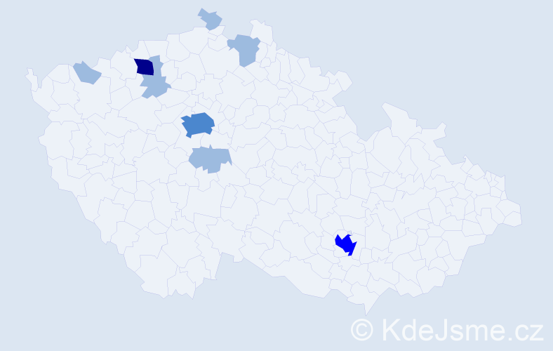 Příjmení: '"Le The"', počet výskytů 15 v celé ČR