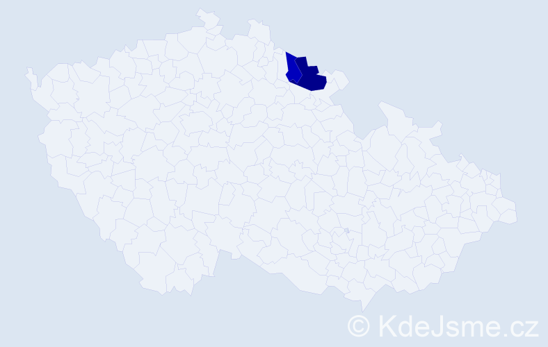 Příjmení: 'Khon', počet výskytů 7 v celé ČR