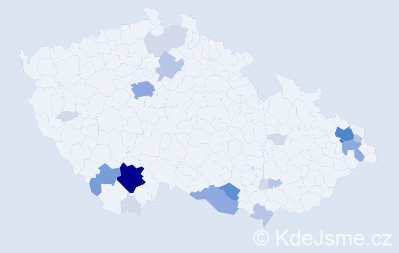 Příjmení: 'Remiášová', počet výskytů 60 v celé ČR