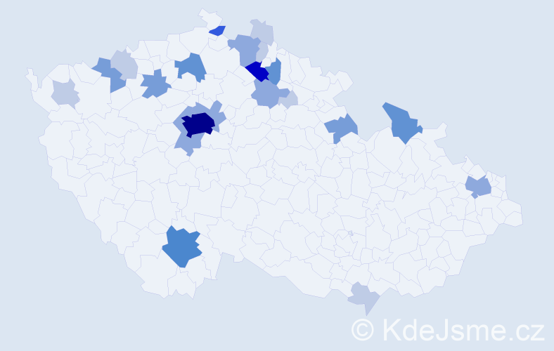 Příjmení: 'Damašek', počet výskytů 67 v celé ČR