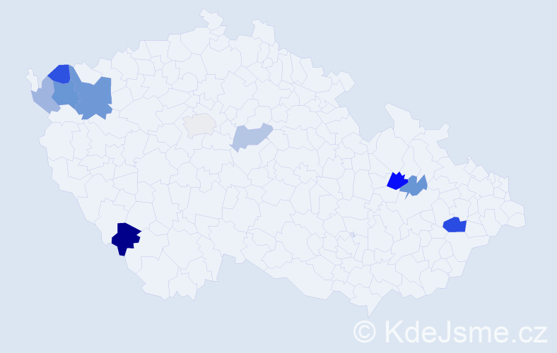 Příjmení: 'Cimbala', počet výskytů 18 v celé ČR