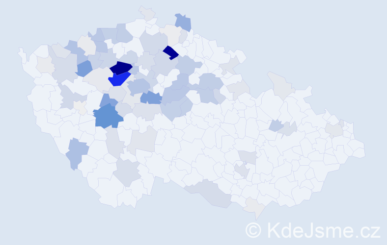 Příjmení: 'Danda', počet výskytů 385 v celé ČR