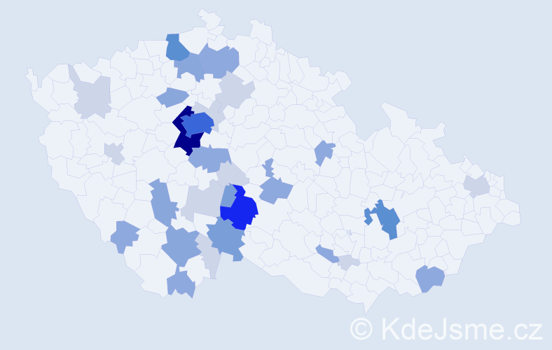 Příjmení: 'Kumžáková', počet výskytů 89 v celé ČR