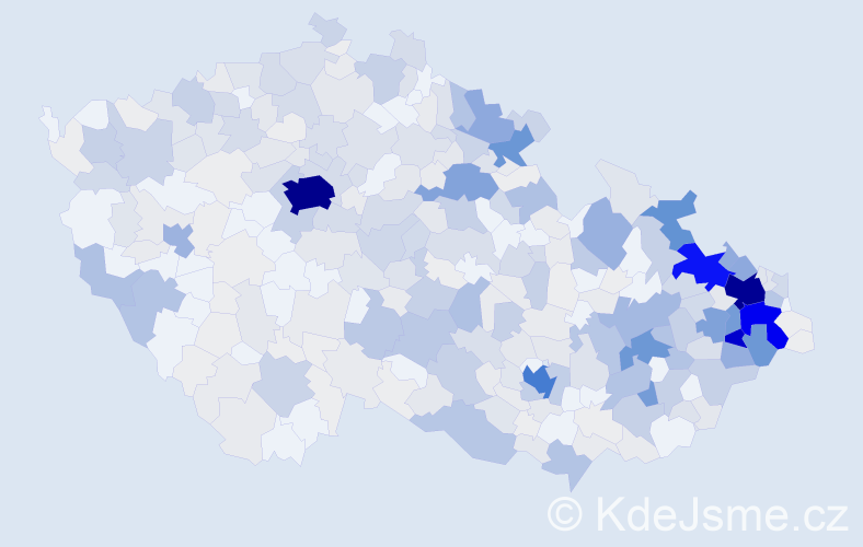 Příjmení: 'Kocián', počet výskytů 1976 v celé ČR