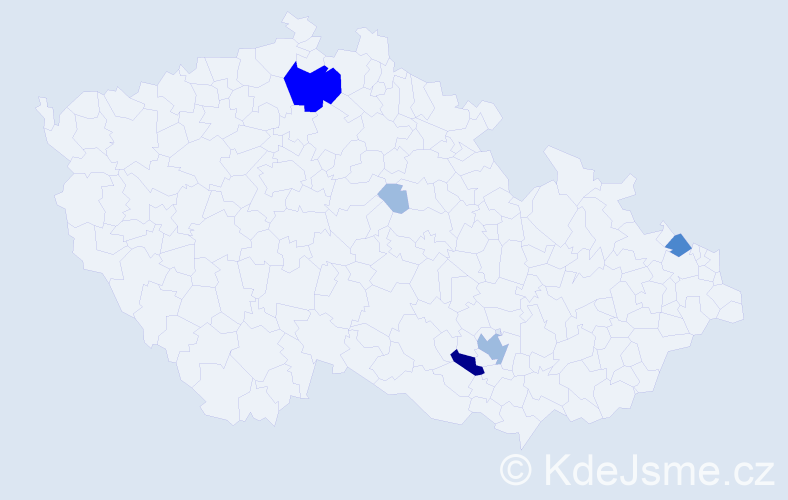 Příjmení: 'Verbová', počet výskytů 11 v celé ČR