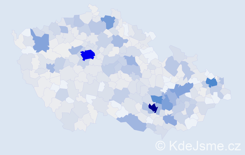 Příjmení: 'Hudec', počet výskytů 2328 v celé ČR
