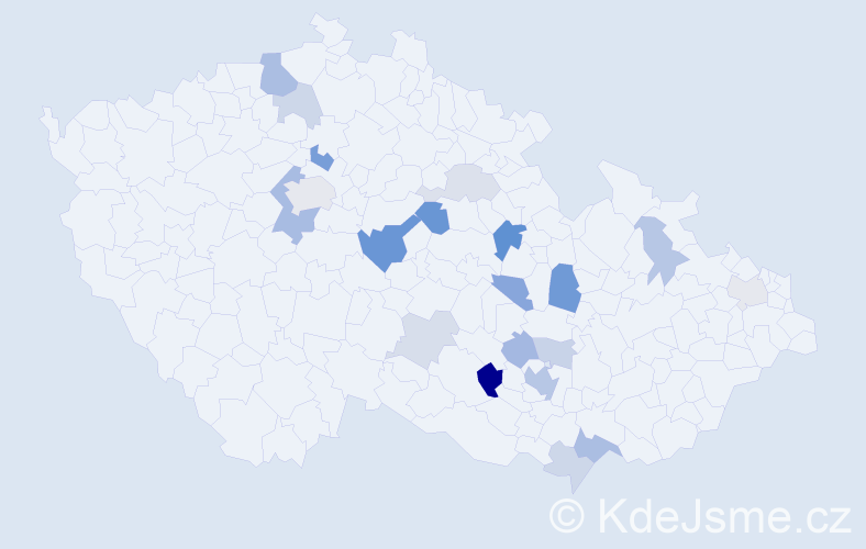 Příjmení: 'Hodáňová', počet výskytů 42 v celé ČR